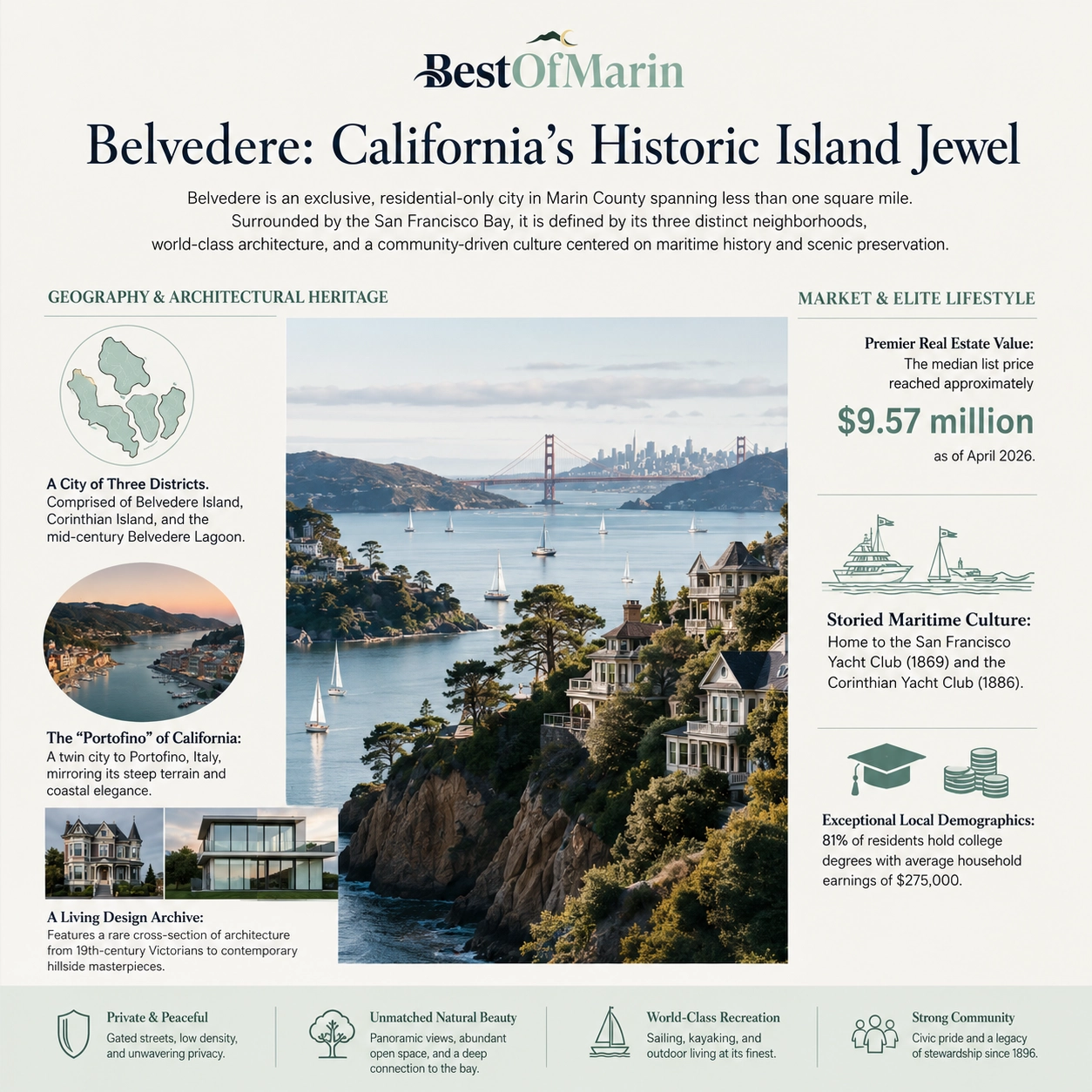 Belvedere visitor information guide graphic