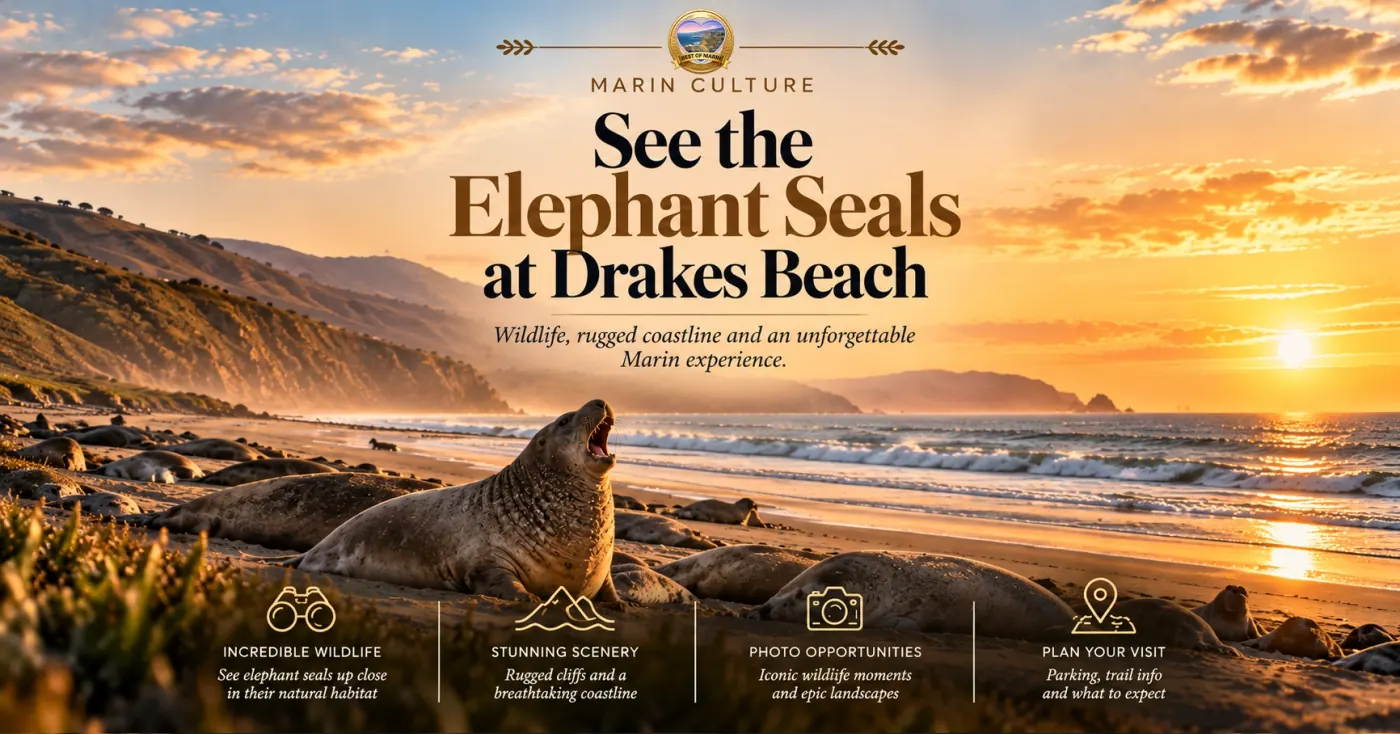 Elephant seals at Drakes Beach in Point Reyes National Seashore