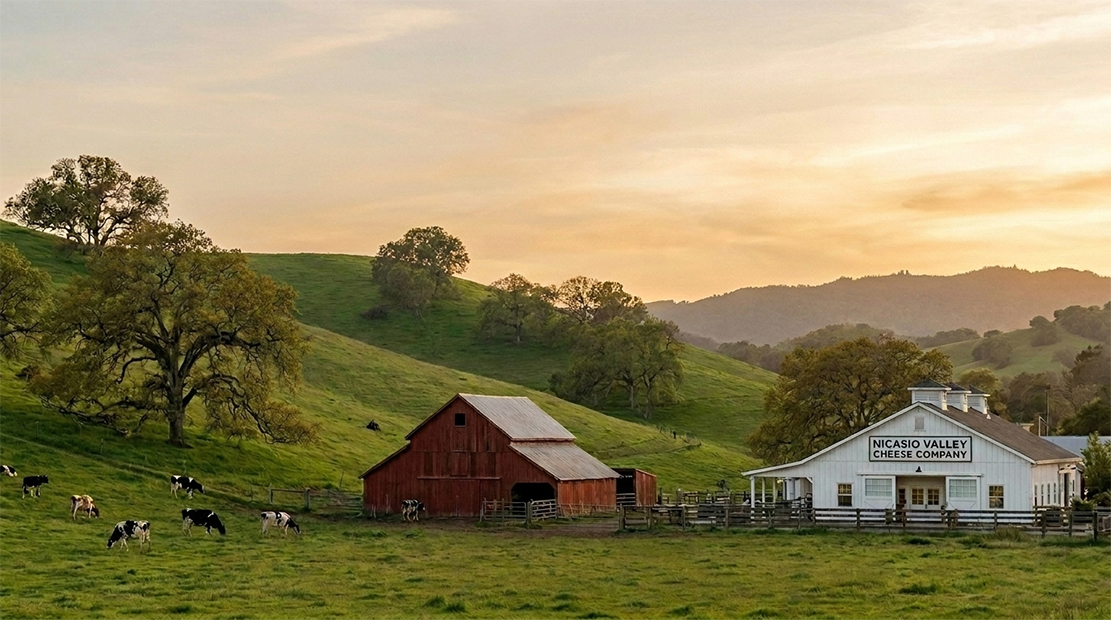 Nicasio rolling hills and countryside character