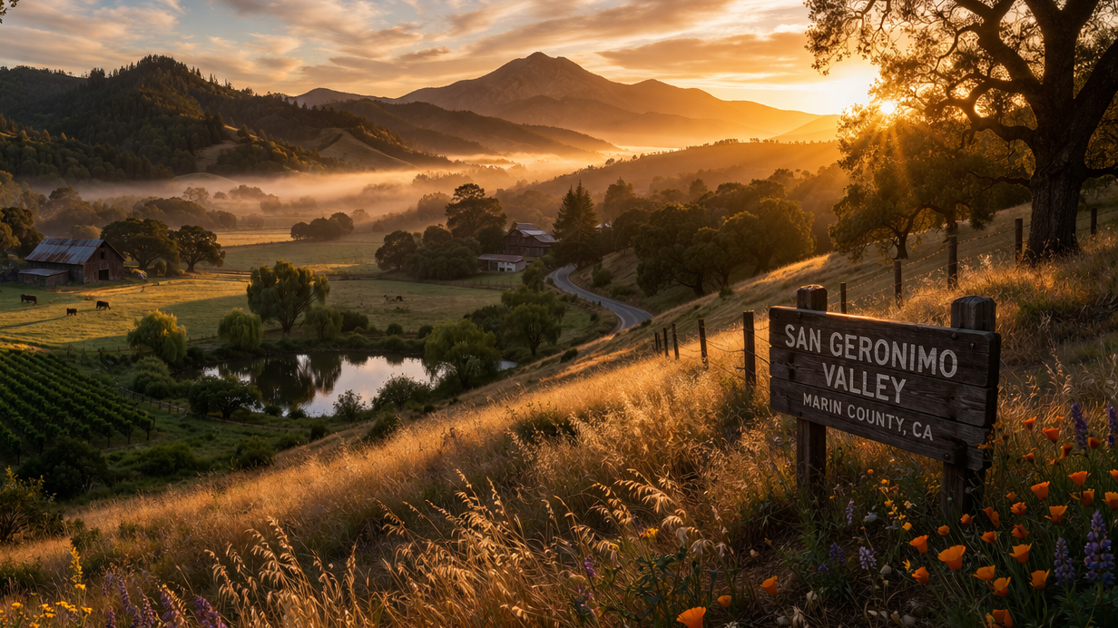 San Geronimo Valley trails, meadows, and watershed gateway