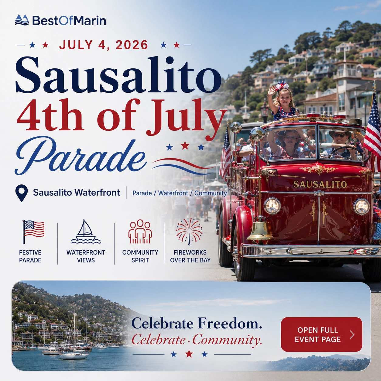 Sausalito Fourth of July festivities — parade, picnic, and fireworks overview
