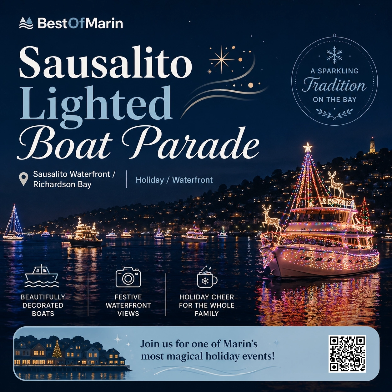 Sausalito Lighted Boat Parade overview graphic